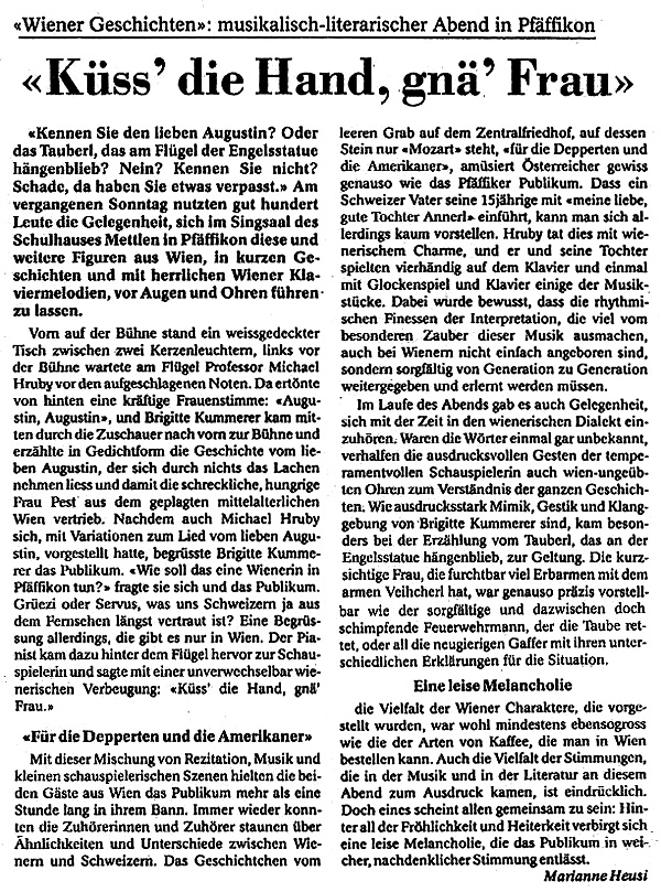 Kritik - Wiener Gschichten