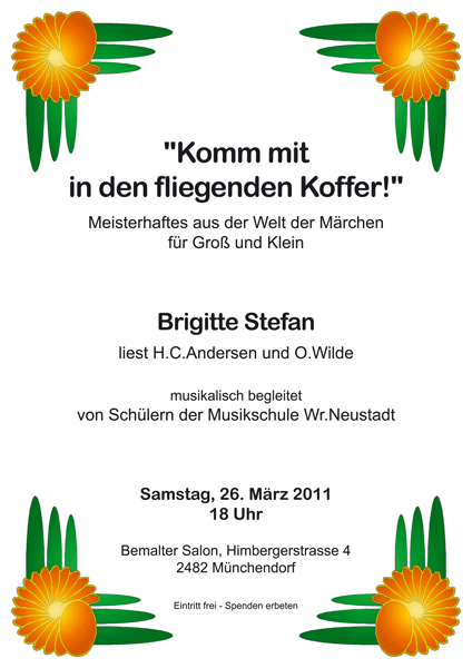 Plakat - Komm mit in den fliegenden Koffer