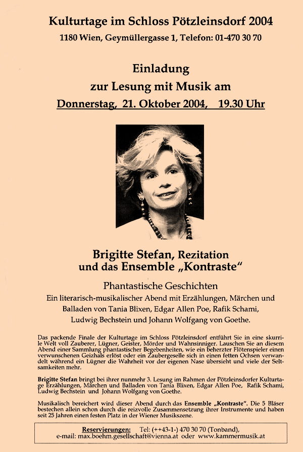 Plakat - Phantastische Geschichten