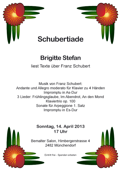 Plakat 1 - Schubertiade