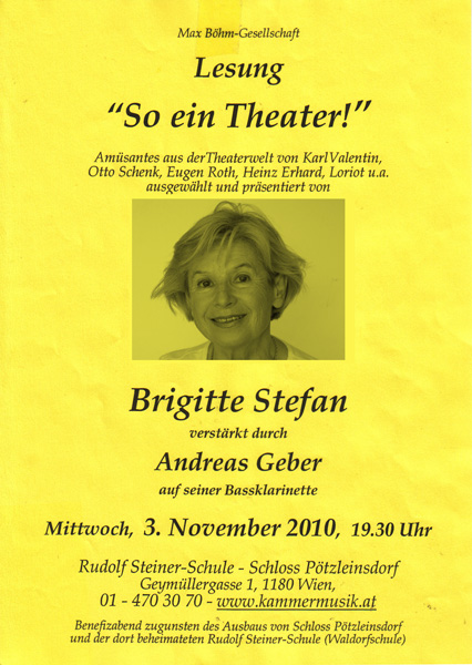 Bestätigung Goethe Society - So ein Theater